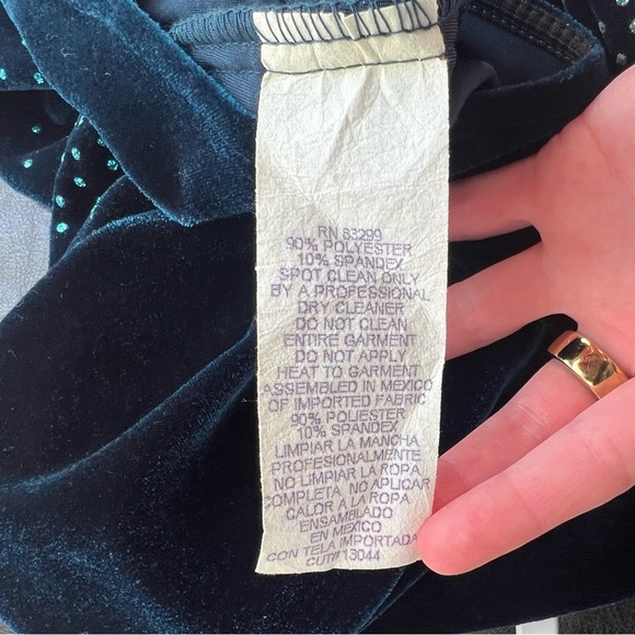 Vintage Jump Velvet Navy Blue Maxi Dress - Picture 8 of 8